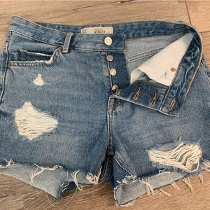 TOPSHOP Moto Ashley boyfriend denim shorts US size 8